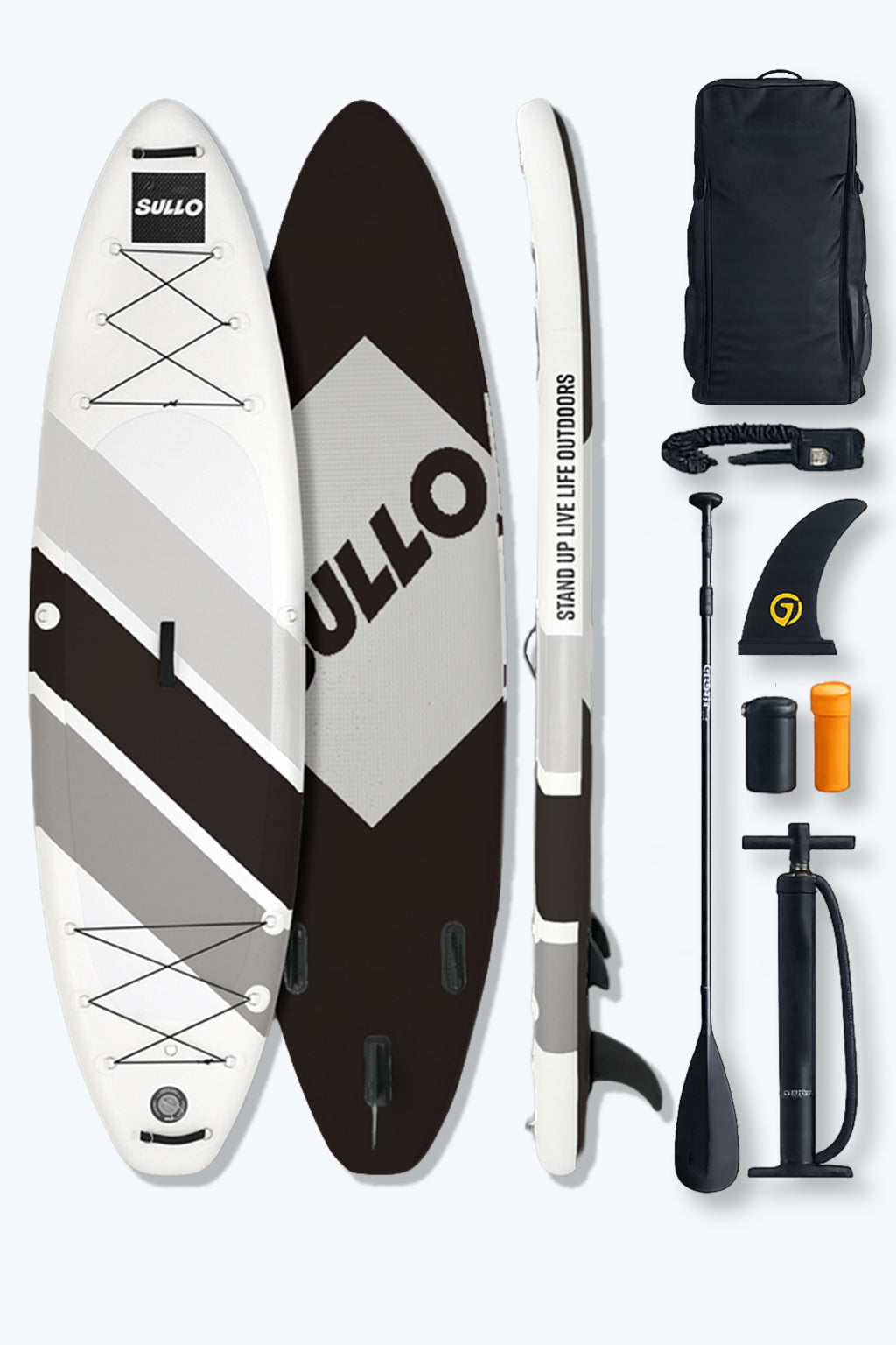 VoErnone 10.5' Inflatable Stand Up Paddle Board, 10.5ft x 32" x 6" Premium ISUP with Telescopic Paddle, Sleek Geometric Non-Slip Paddleboard for Adults Lake Cruising