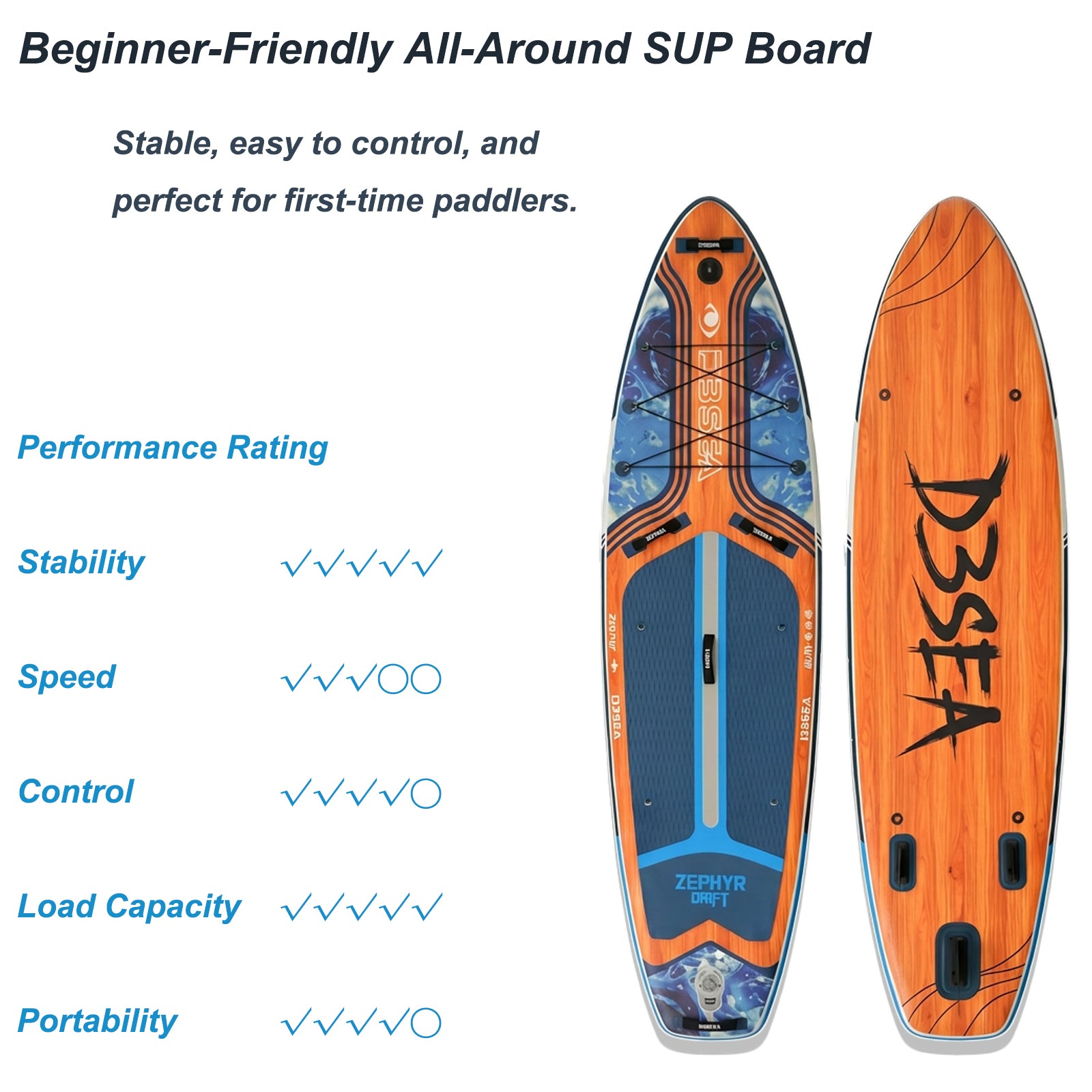 VoErnone Inflatable Stand Up Paddle Board for Adults & Beginners