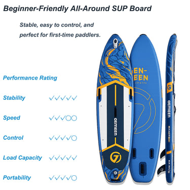 Inflatable Stand Up Paddle Board for Adults | Stable All-Around SUP Board with Premium Accessories