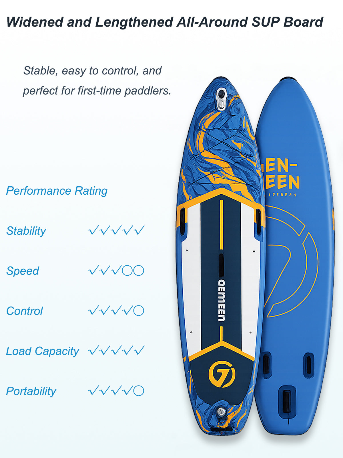 Inflatable Stand Up Paddle Board for Adults | Stable All-Around SUP Board with Premium Accessories