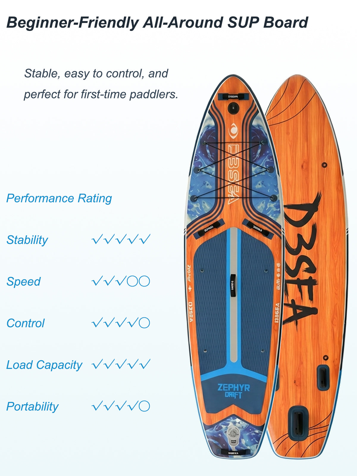VoErnone Inflatable Stand Up Paddle Board for Adults & Beginners