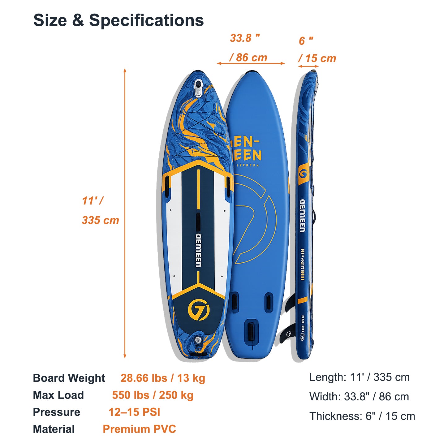 Inflatable Stand Up Paddle Board for Adults | Stable All-Around SUP Board with Premium Accessories