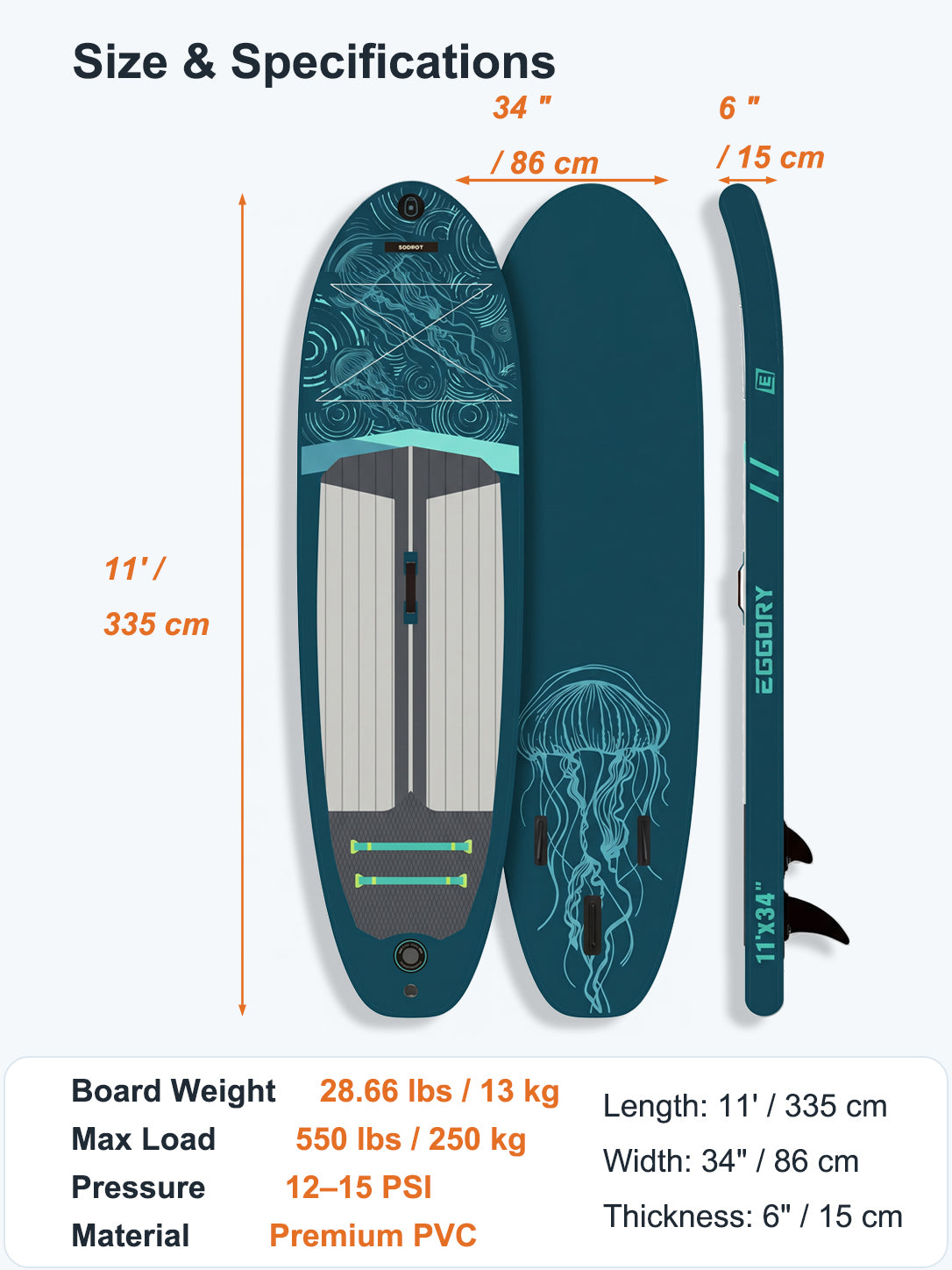 Premium aufblasbares Paddle-Board mit Zubehör | Voernone