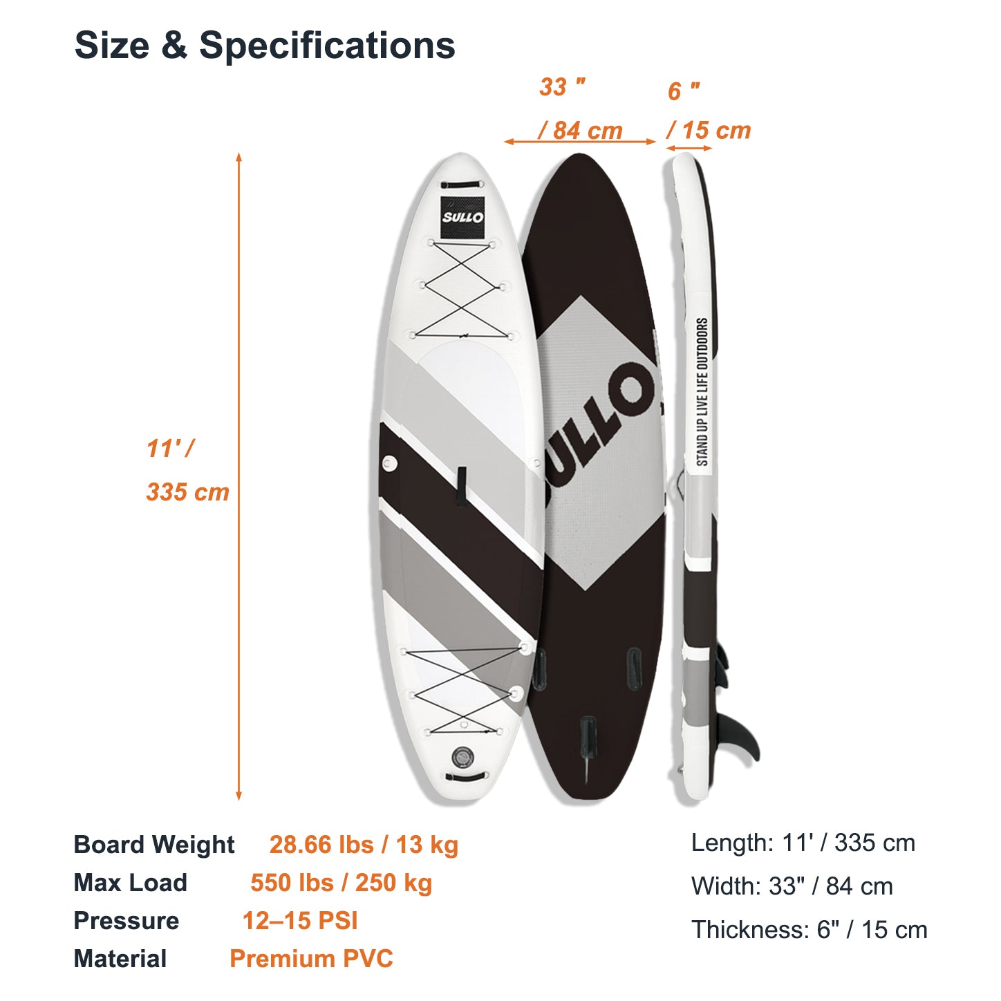 VoErnone Inflatable Stand Up Paddle Board, Premium ISUP with Telescopic Paddle, Sleek Geometric Non-Slip Paddleboard for Adults Lake Cruising