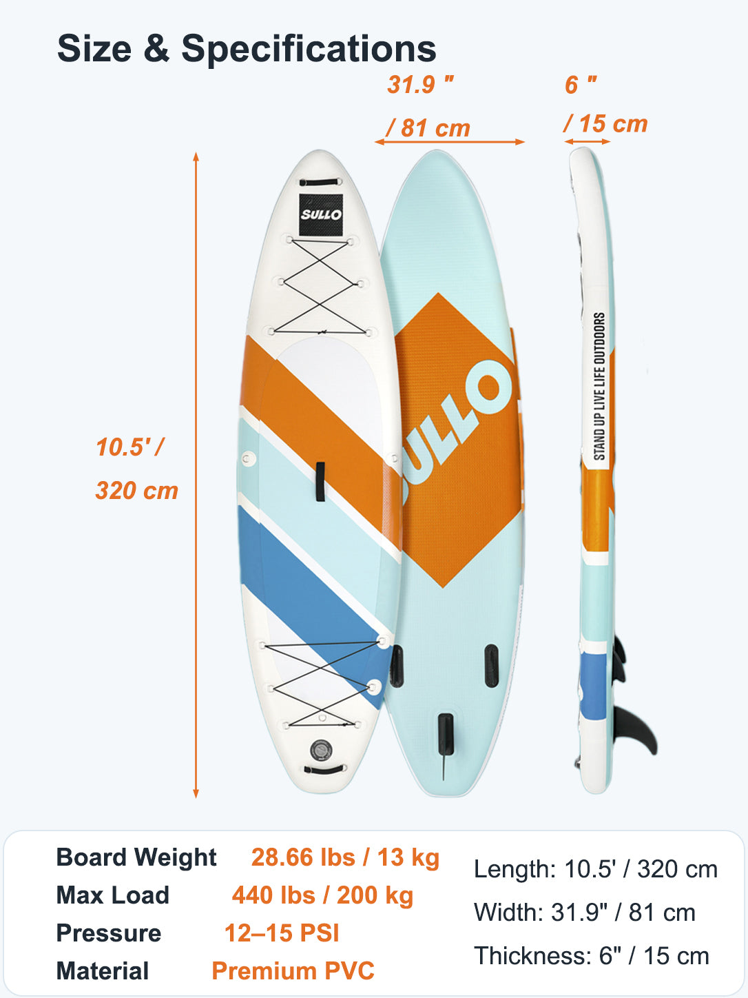 VoErnone 10.5' Inflatable Stand Up Paddle Board, 10.5ft x 32" x 6" Premium ISUP with Telescopic Paddle, Sleek Geometric Non-Slip Paddleboard for Adults Lake Cruising
