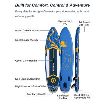 Inflatable Stand Up Paddle Board for Adults | Stable All-Around SUP Board with Premium Accessories