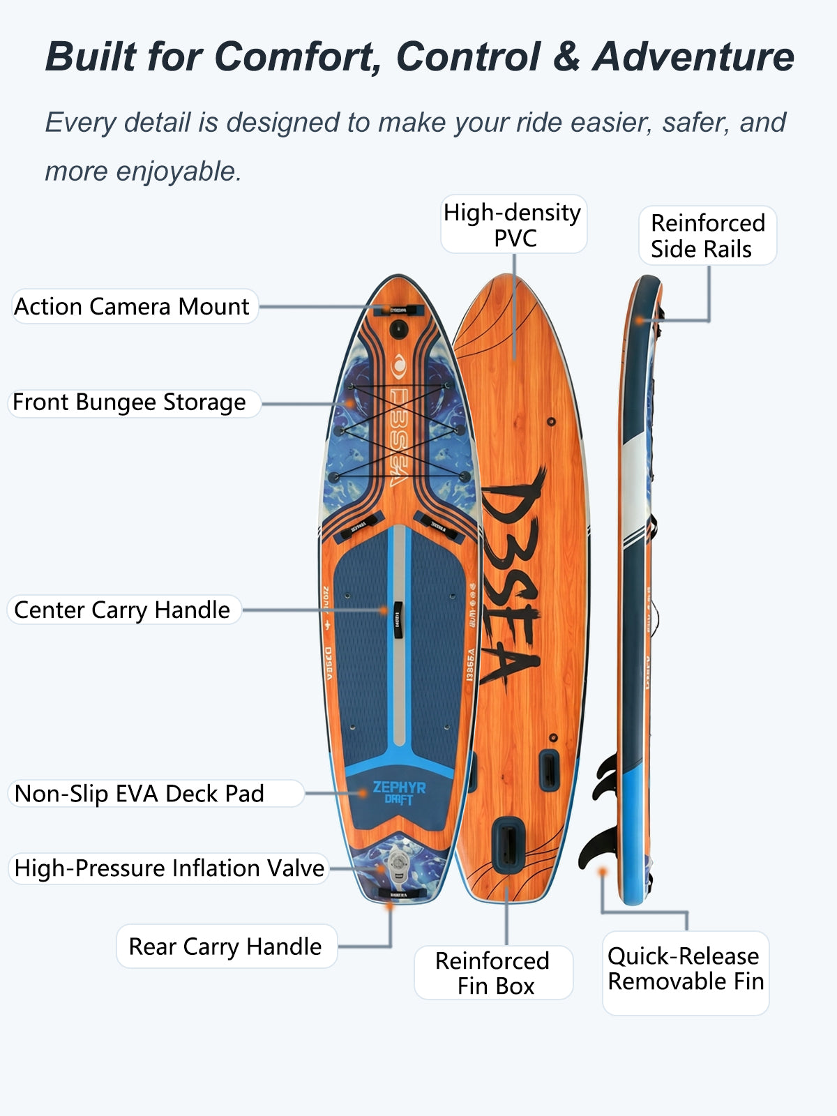 VoErnone Inflatable Stand Up Paddle Board for Adults & Beginners